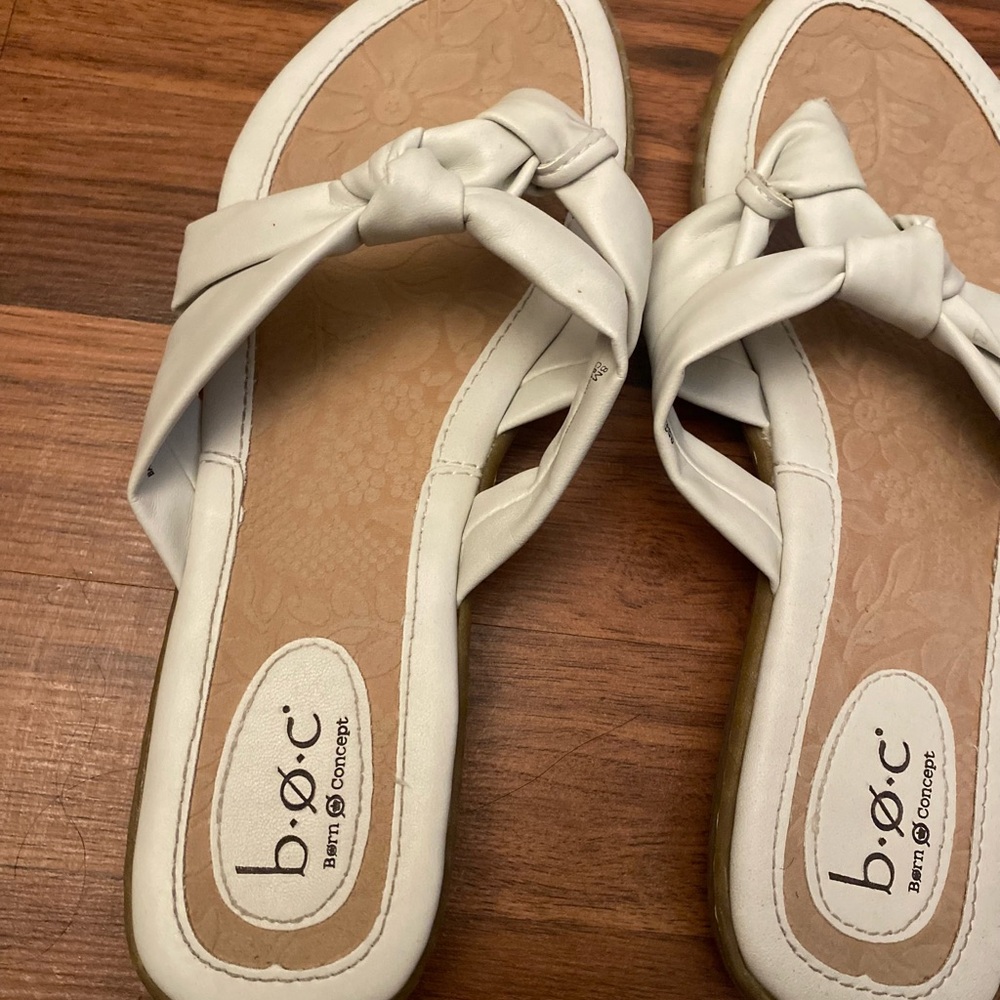 Women's BOC Multi Strap Slide Sandal - White Sz 8